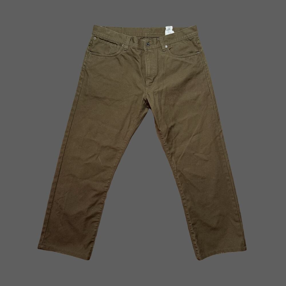 Filson Dark/Chocolate Brown Dry Tin Cloth Pants 34x32 Hemmed 27